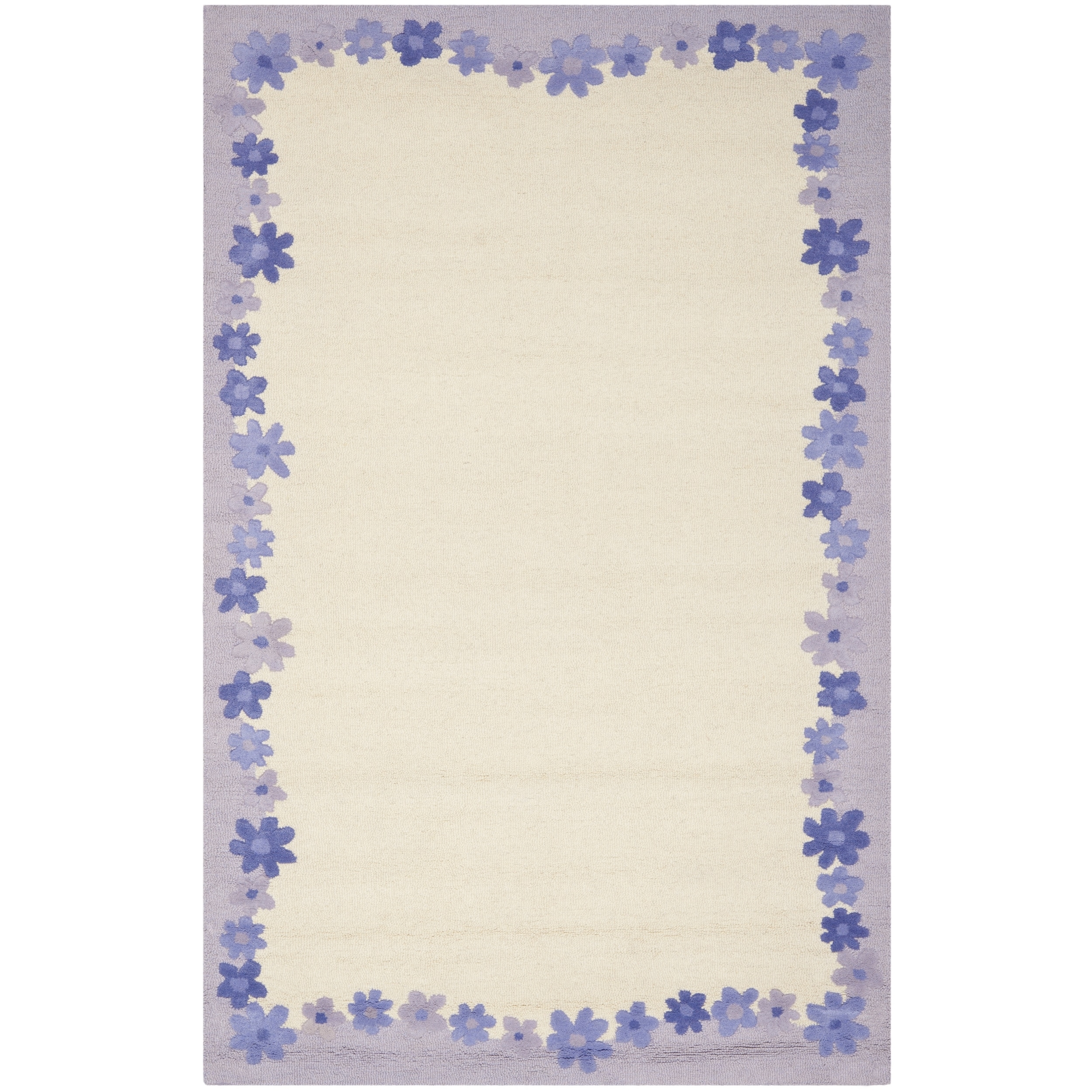 Safavieh Handmade Childrens Daisy Borders Ivory New Zealand Wool Rug