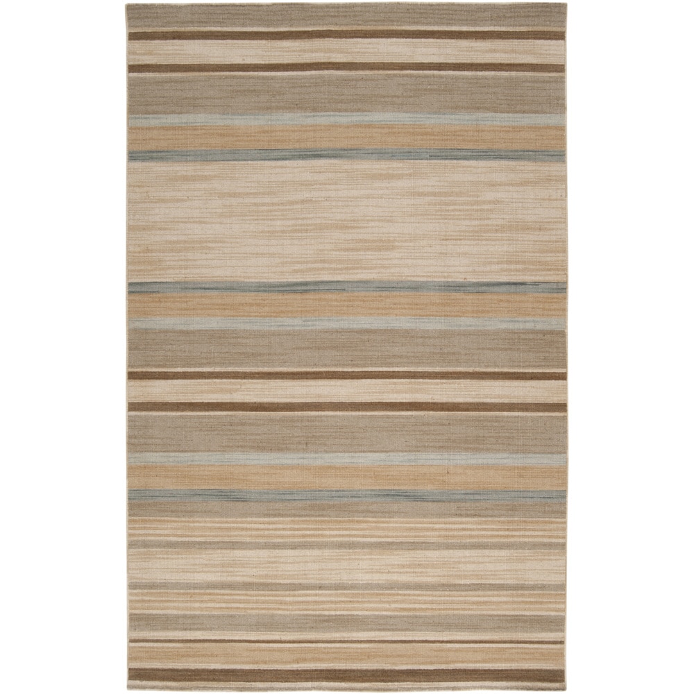 Handwoven Urbana Khaki Wool Rug (26 X 8)