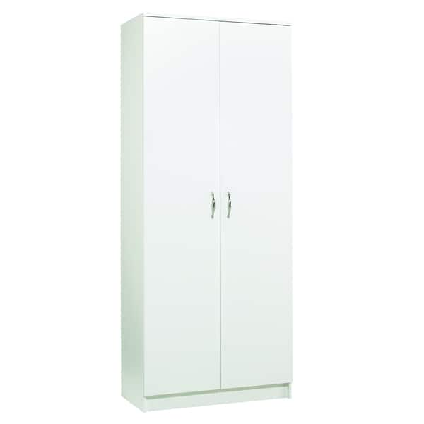 akadaHOME 72-inch White Storage Cabinet - Bed Bath & Beyond - 7619961