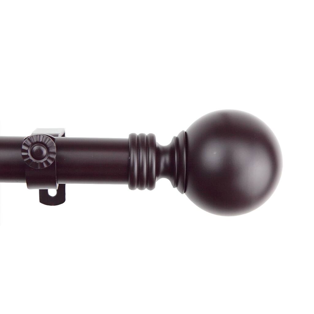 InStyleDesign Mocha Sphere Adjustable Curtain Rod Set