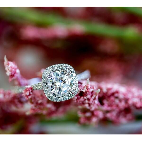 Shop Annello By Kobelli 14k White Gold 1 1 3ct Tgw Cushion Cut