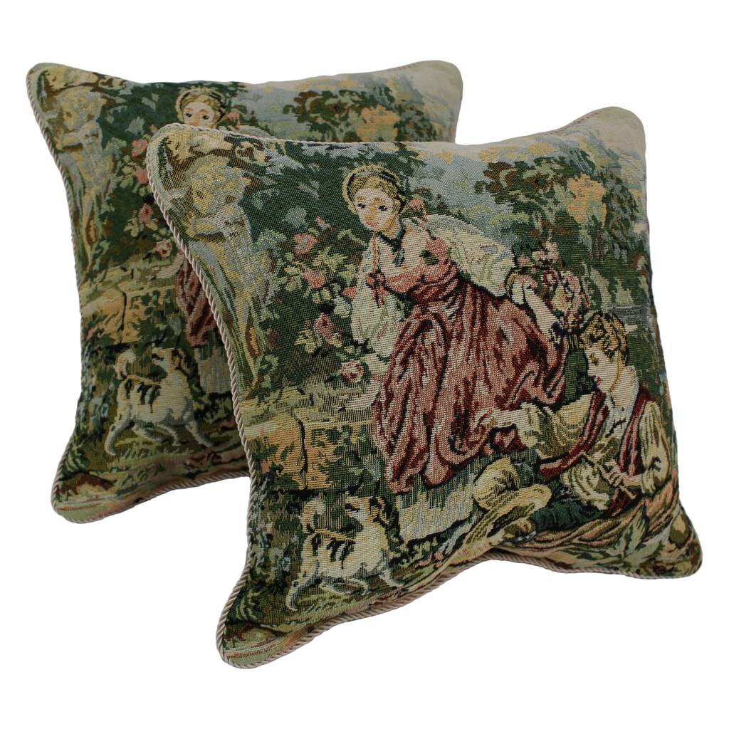 Tapestry Corded In the Park Throw Pillows (Set of 2)