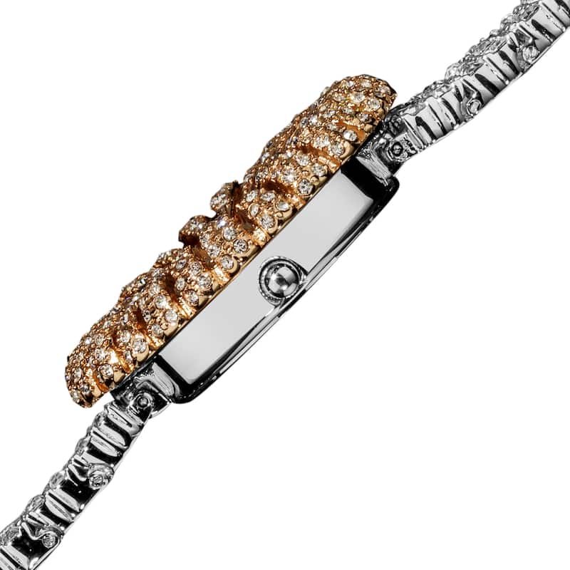 Burgi Women's Dazzling Crystal Quartz Rose-Tone Watch - Gold
