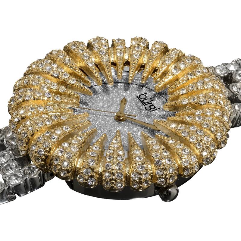 Burgi Women's Dazzling Crystal Quartz Gold-Tone Watch - Gold