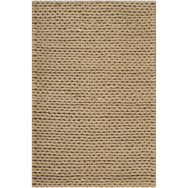 Handwoven Attert Beige New Zealand Wool Soft Braided Texture Rug (3' x 5') 3x5   4x6 Rugs