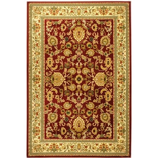 Traditional Sultan Oriental Floral Burgundy Area Rug (5'3" X 7'3") 5x8   6x9 Rugs