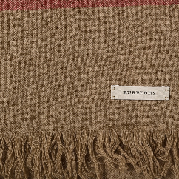 burberry check wool square scarf