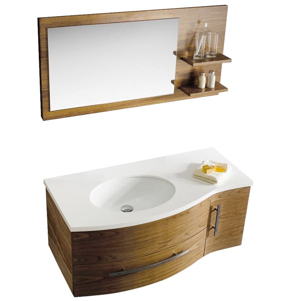 Shop Vigo 44 Inch Single Bathroom Vanity With Mirror And Shelves