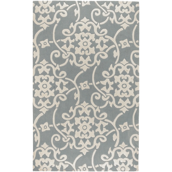 Hand-tufted Teima Blue Grey Rug (9' x 13')