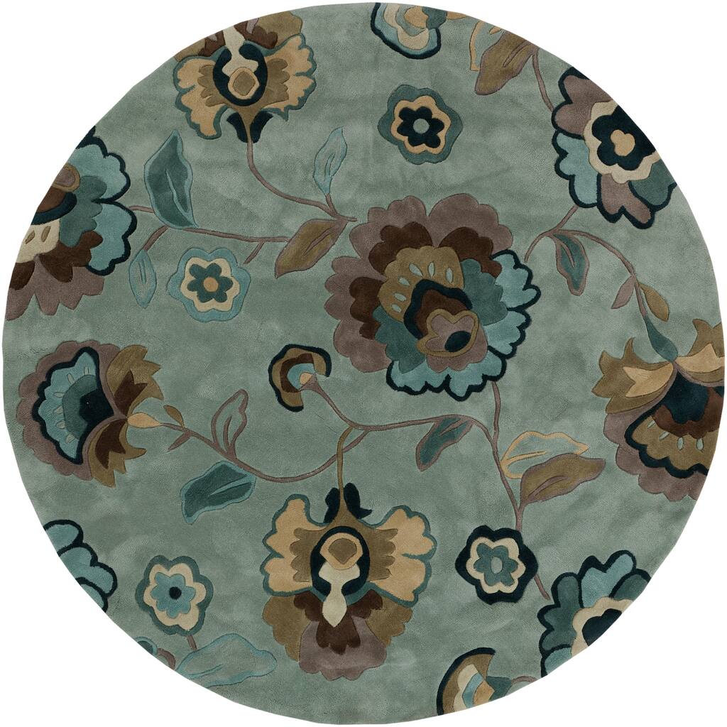 Hand-tufted Andenne Sky Blue Area Rug - 8' Round