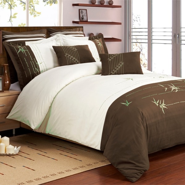 Superior Olivia 7-piece Embroidered Microfiber Duvet Cover Set