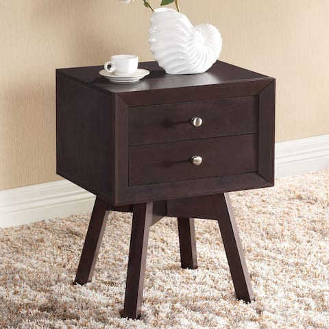 Carson Carrington Solna Modern Mid-century Modern Brown Nightstand