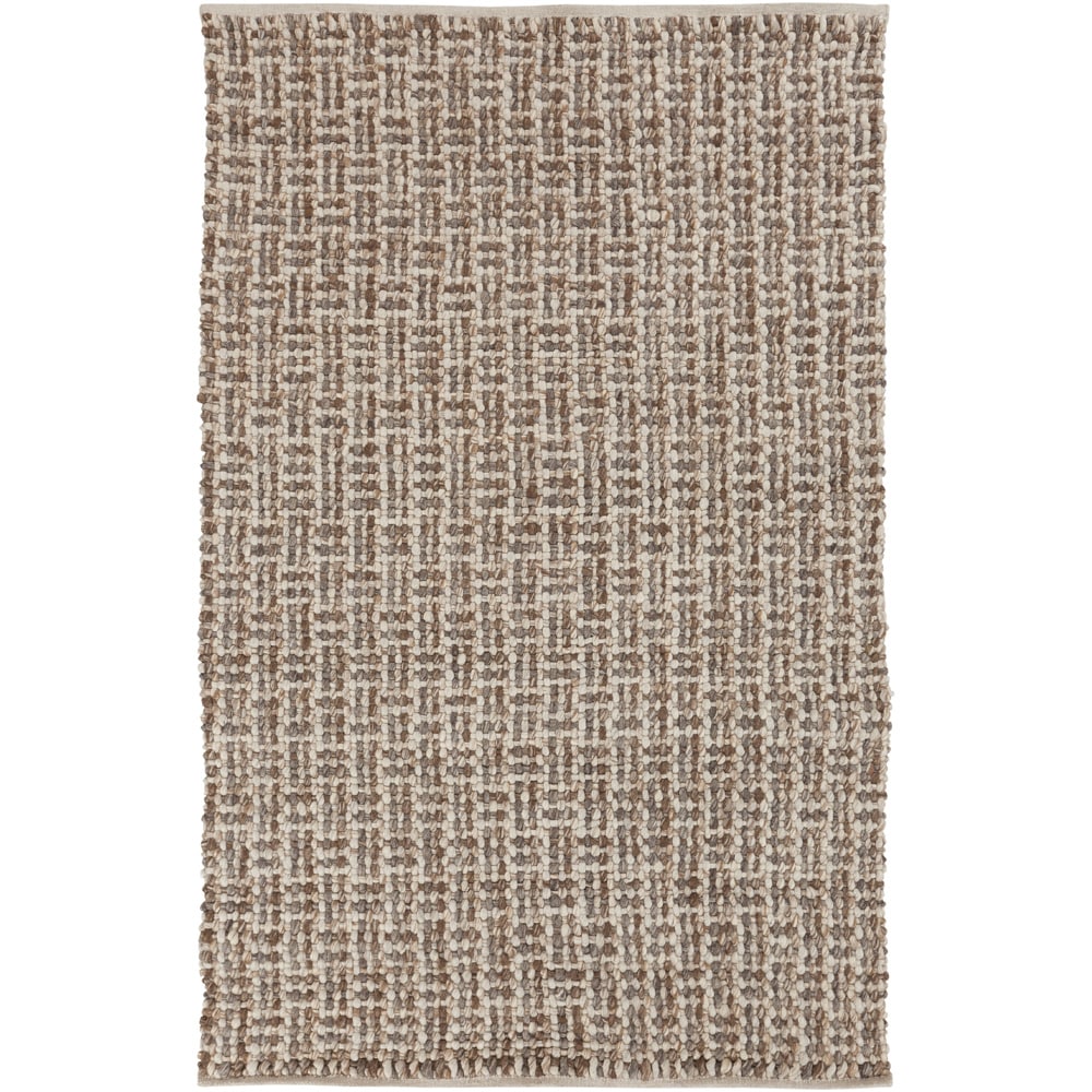 Hand woven Solid Casual Beige Tampico Wool Rug (8 X 11)