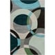 preview thumbnail 44 of 97, Mayflower Handmade Modern Circles Wool Area Rug Blue/Grey - 4' x 6' - Runner/Rectangle