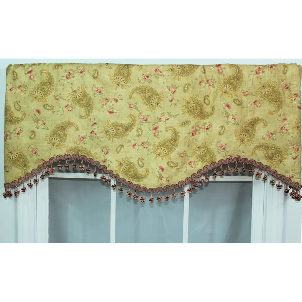 RLF Home Prelude Paisley Tea Stain Cornice Valance