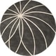 preview thumbnail 67 of 97, Chamba Handmade Transitional Wool Area Rug 4' Round - Charcoal - Runner/Round