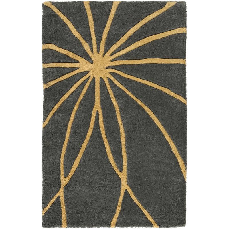 Chamba Handmade Transitional Wool Area Rug - Yellow 2' x 3'
