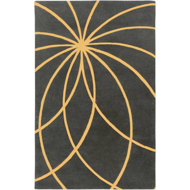 Chamba Handmade Transitional Wool Area Rug - Yellow 7'6" x 9'6"