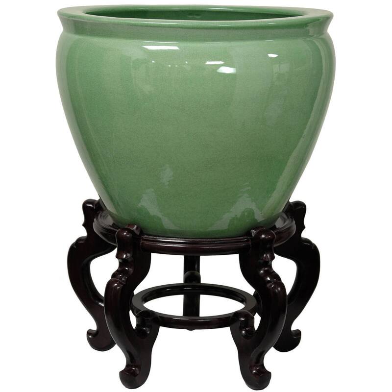 Porcelain 14-inch Celadon Fishbowl (China)