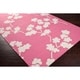 preview thumbnail 3 of 4, Floral Eklutna Pink Wool Area Rug - 2'6" x 8' Runner - 2' 6" x 8'