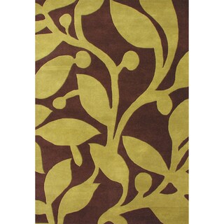 Alliyah Handmade Brown New Zealand Blend Wool Rug 8 X 10 Overstock 7628012