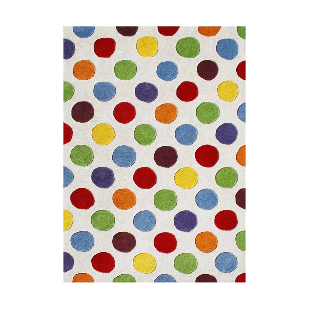 Alliyah Handmade Multi New Zealand Blend Wool Area Rug (5' x 8') - Cream/Multi - 5' x 8'