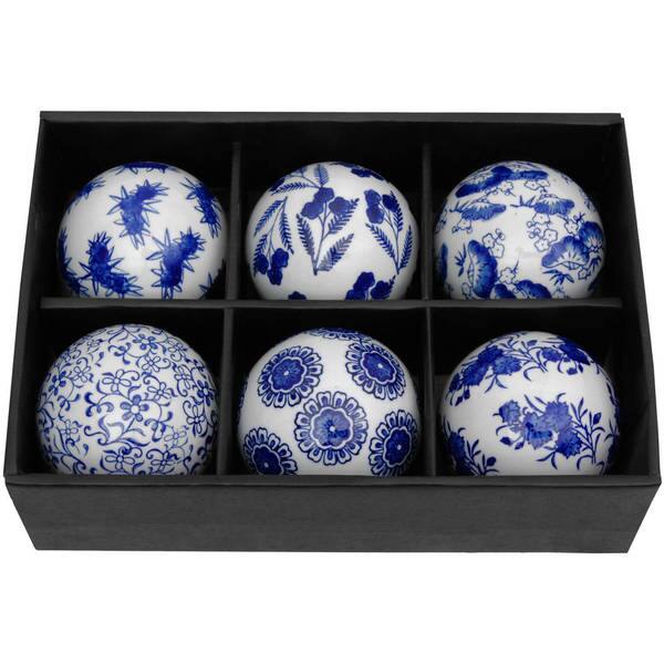 Shop Handmade Set Of 6 Blue And White Decorative 4 Inch Porcelain