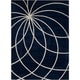 preview thumbnail 88 of 97, Chamba Handmade Transitional Wool Area Rug 10' x 14' - Dark Blue/Cream - Runner/Rectangle