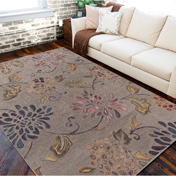 Shop Handtufted Haines Grey Wool Area Rug 9' x 13' On Sale Free