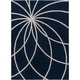 preview thumbnail 74 of 97, Chamba Handmade Transitional Wool Area Rug 8' x 11' - Dark Blue/Cream - Runner/Rectangle