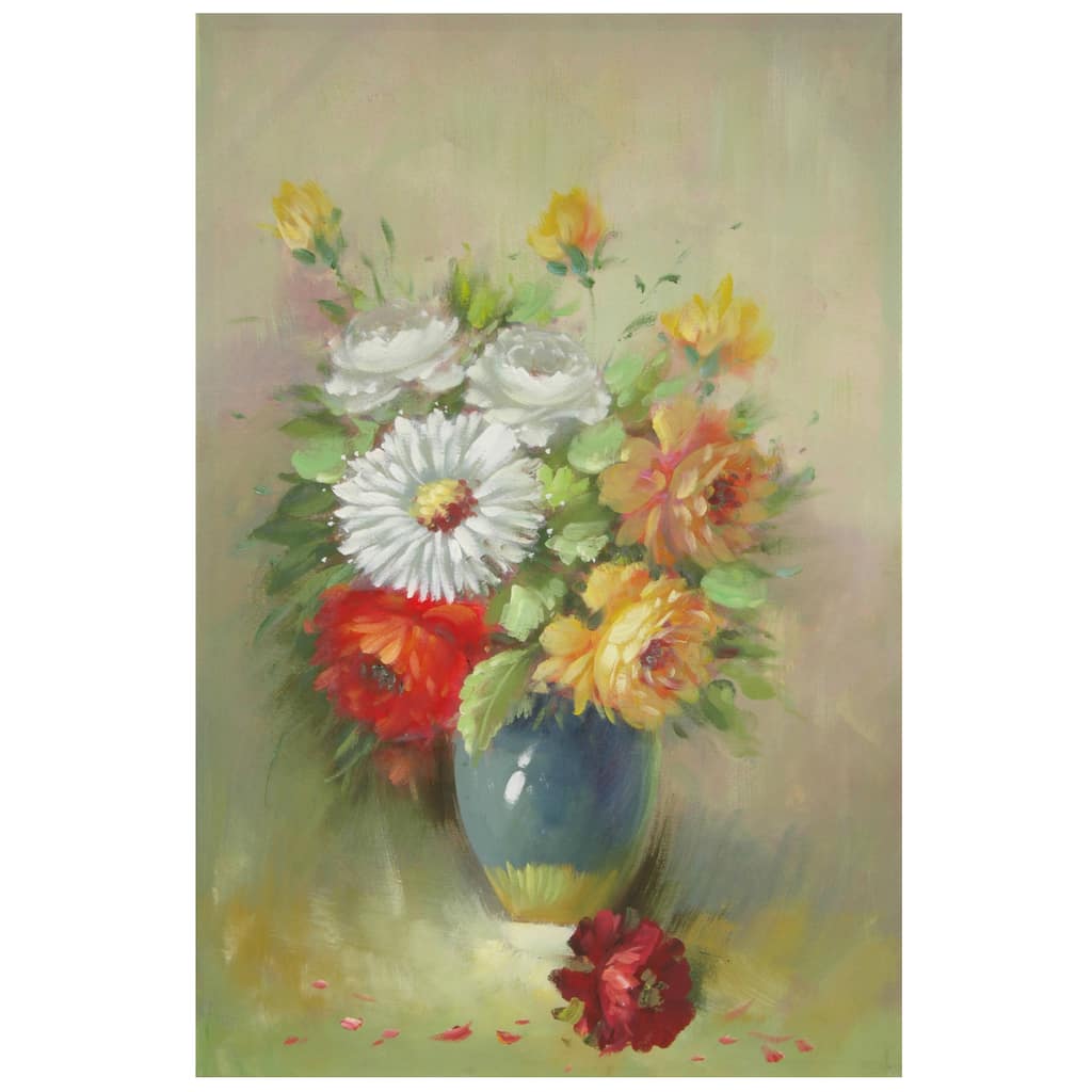 Hand Painted Peony Fallen in Love Canvas (China)