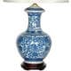 preview thumbnail 2 of 4, Handmade Blue and White Porcelain Round Vase Lamp (China)
