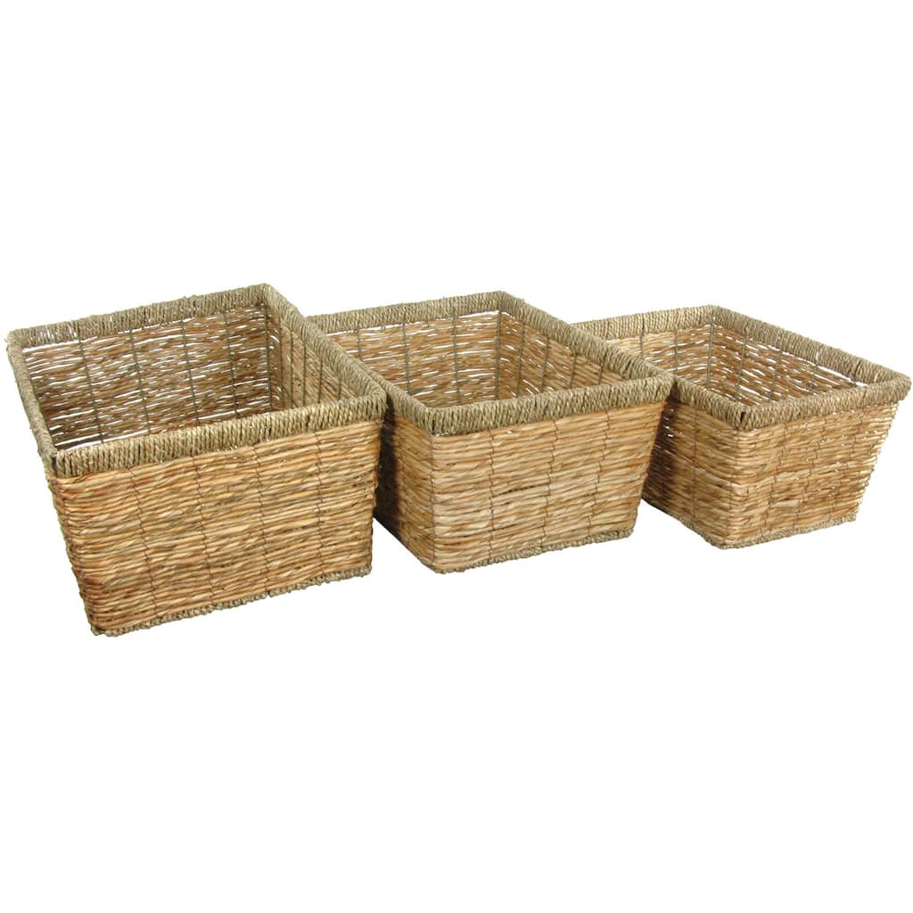 Hand Woven Natural Storage Basket Set (China)
