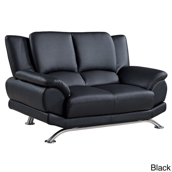 Global USA Furniture Leather Match Loveseat