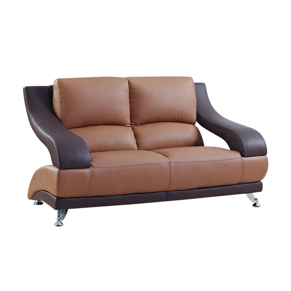 Brown Bonded Leather Loveseat Sofas & Loveseats