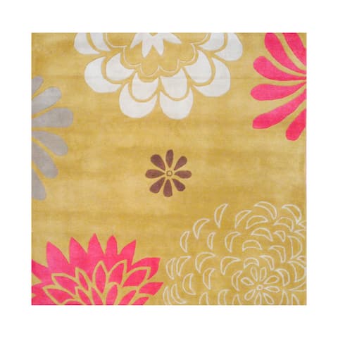 HERAT ORIENTAL Handmade Tibetan Wool Rug - 6' x 6'