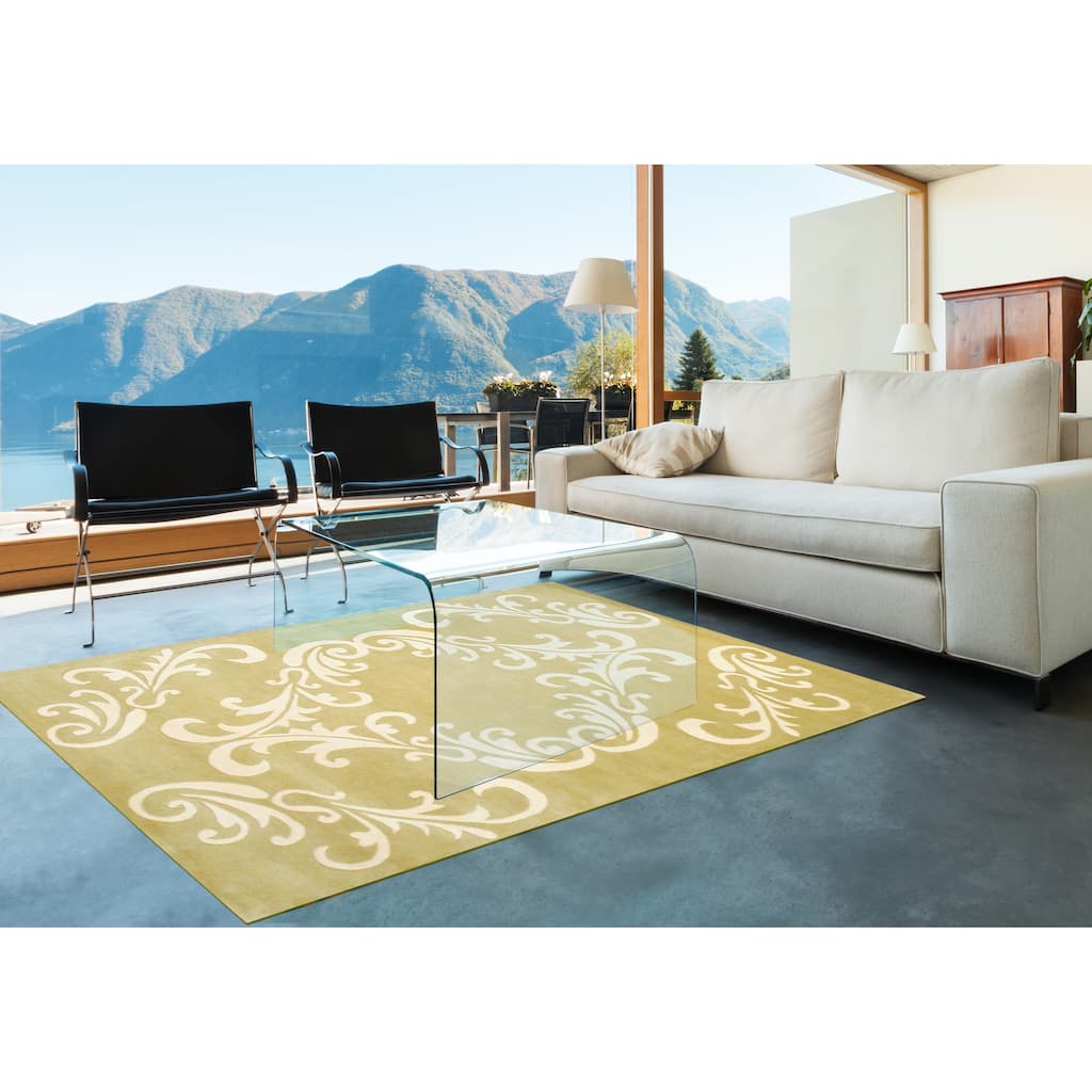 HERAT ORIENTAL Handmade Tibetan Wool Rug - 5' x 8'