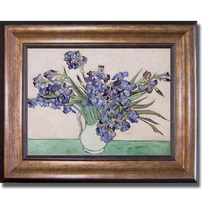 Vincent Van Gogh 'Les Iris' Framed Canvas Art