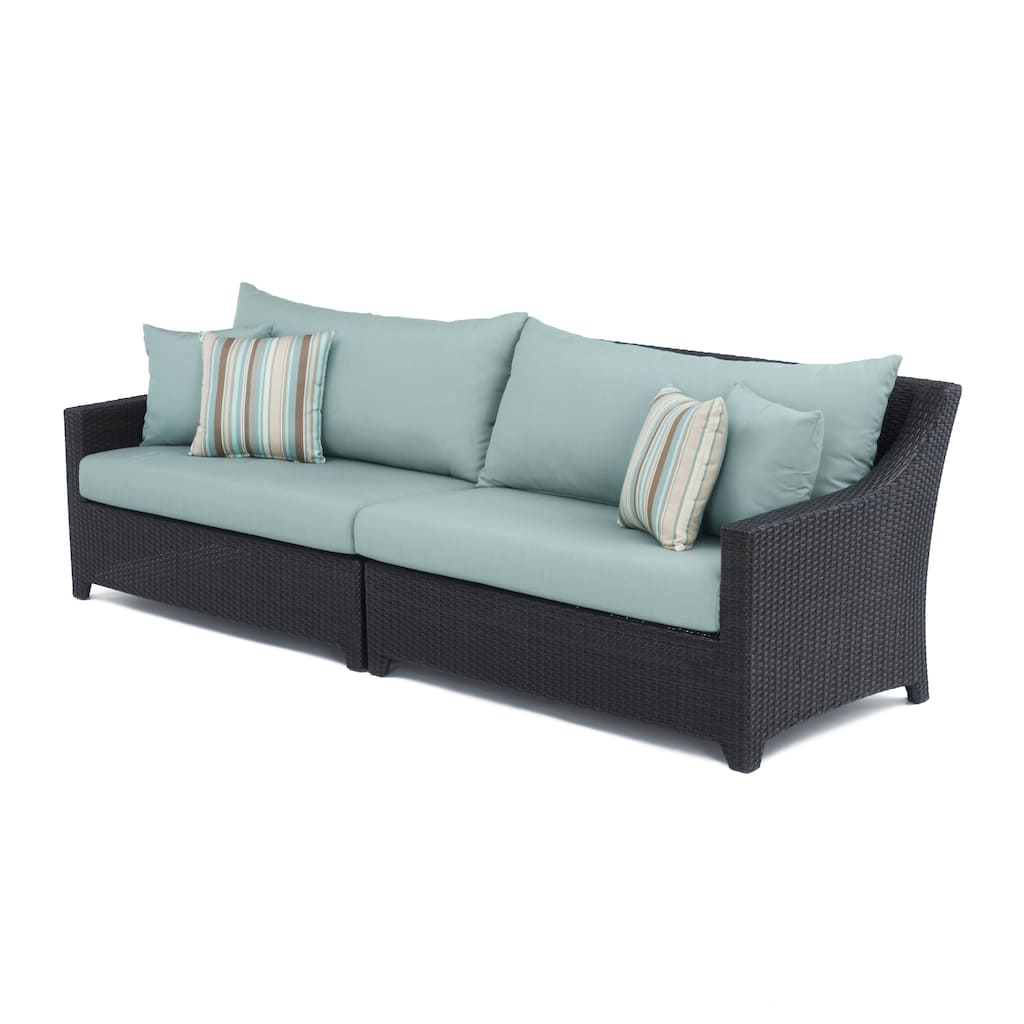 Deco 2 Piece Sunsharp Outdoor Patio 96 Inches Sofa - Bliss Blue