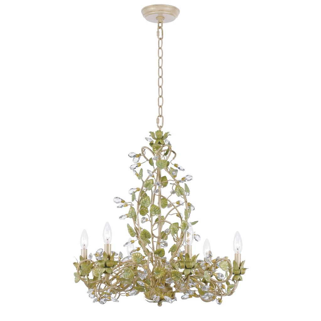 Crystorama Josie Collection 6-light Champagne Chandelier - Chandeliers For Bedrooms by Overstock.com