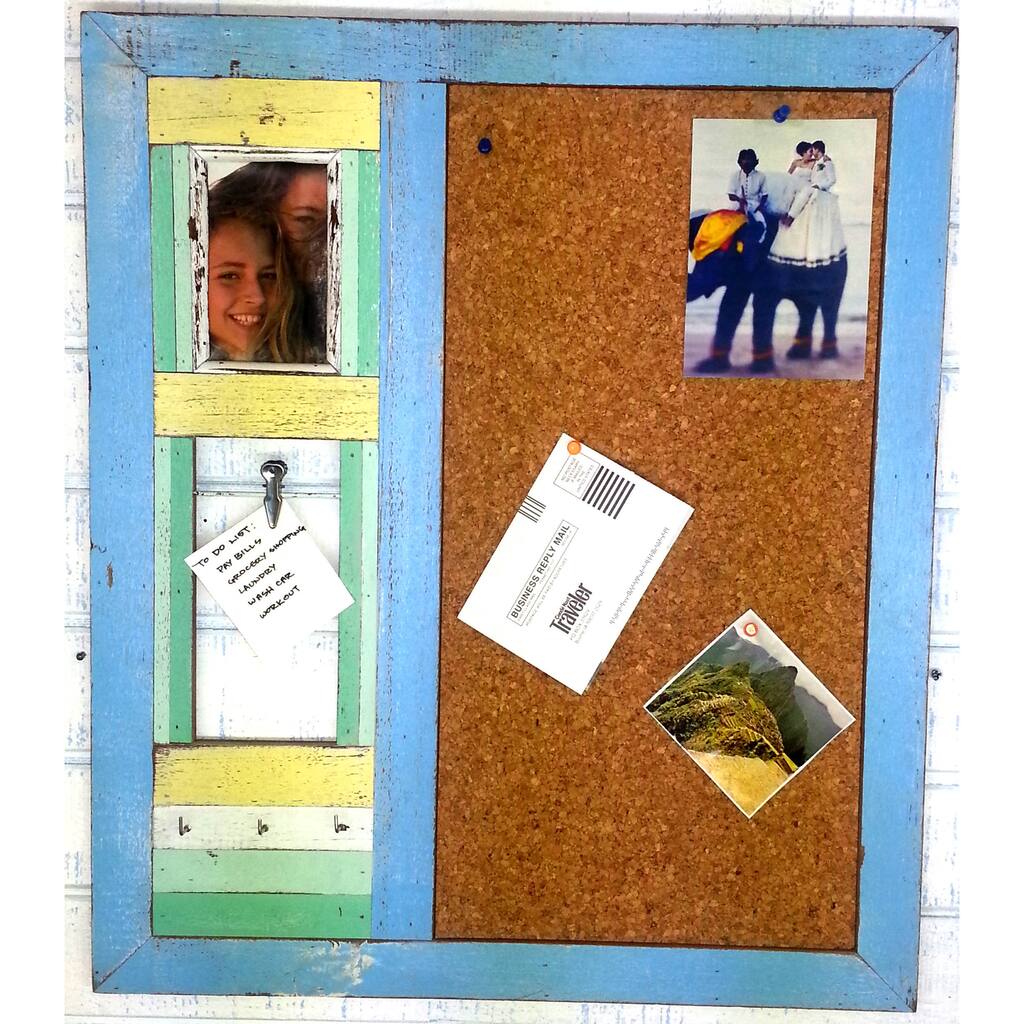 Handmade Reclaimed Wood Multi-Purpose Corkboard (Thailand)