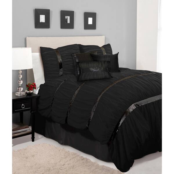 Shop Lush Decor Glitter Sky 7 Piece Comforter Set Free Shipping