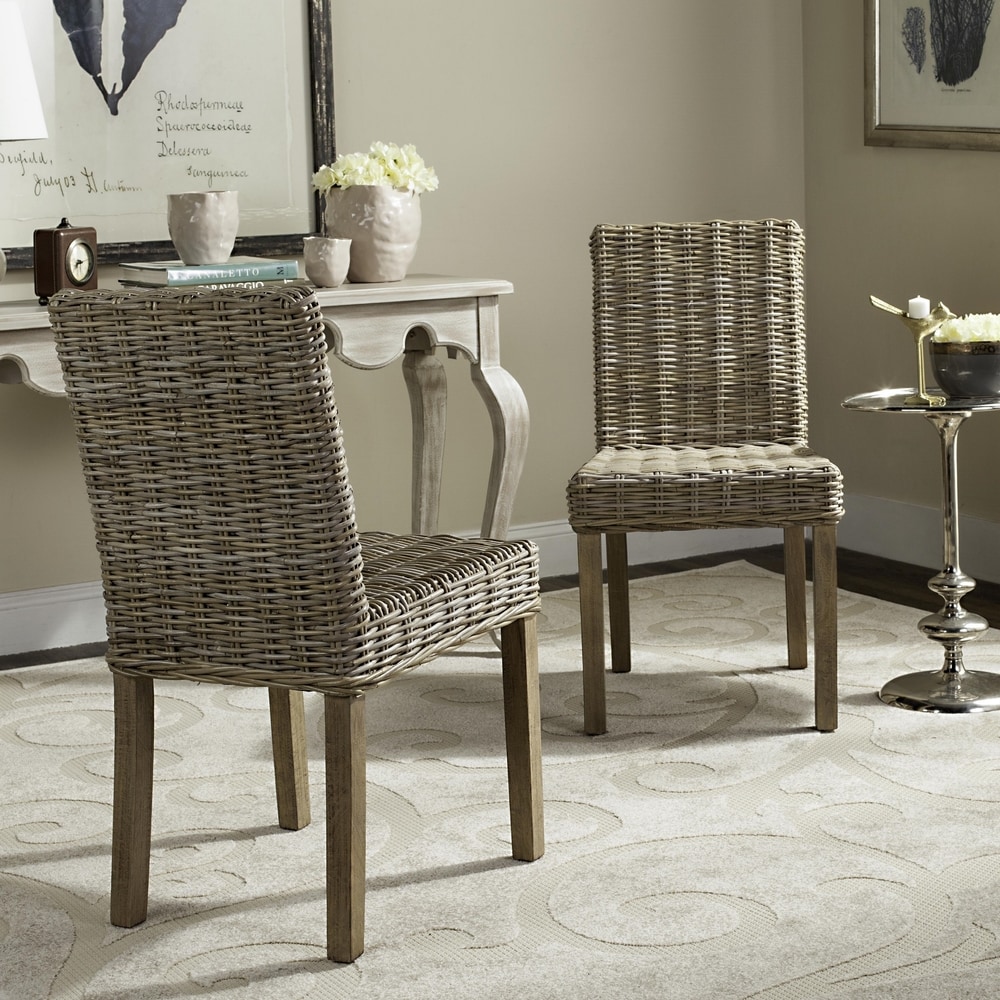 wicker dining arm chairs