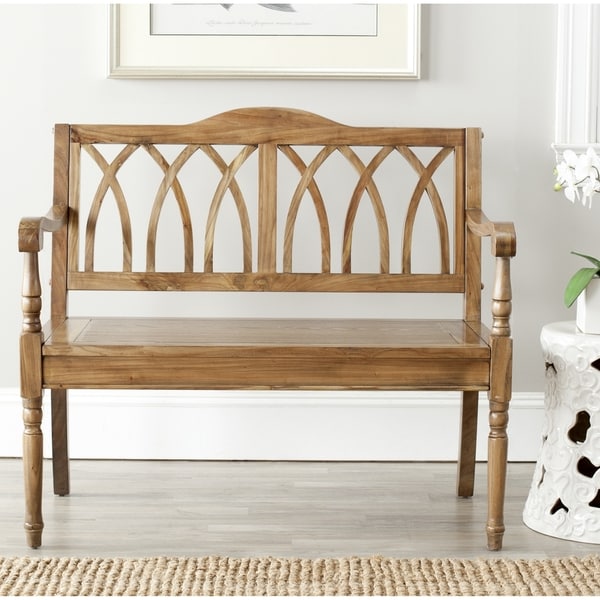 Safavieh Benjamin Oak Finish Bench