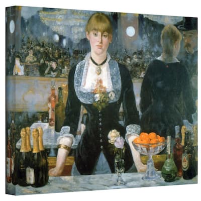 Edouard Manet 'A Bar at The Folies-Bergere' 36x48 Gallery Wrapped Canvas