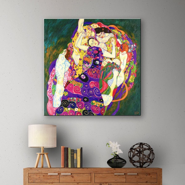 ArtWall /"Virgins/" by Gustav Klimt Gallery Wrapped Canvas