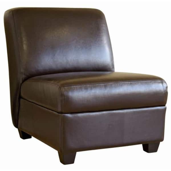 Baxton Studio Mocha Brown Faux Leather Chair Bed Bath Beyond