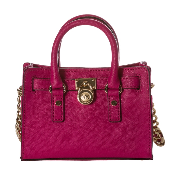 Michael Kors Mini Hamilton Electric Pink Saffiano Michael Kors Mini X27 Hamilton Electric Pink Saffiano Leather