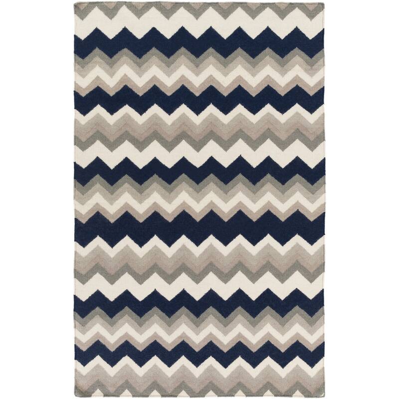 Hand-woven Chevron Wool Area Rug
