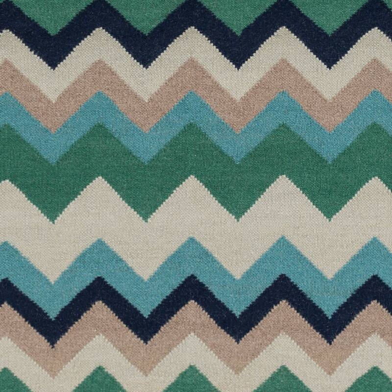 Hand-woven Chevron Wool Area Rug